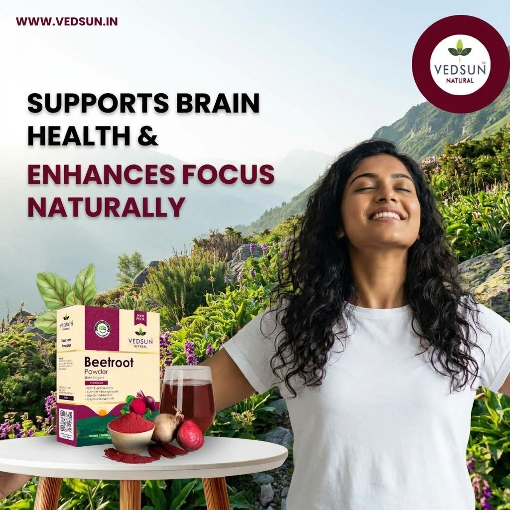 Vedsun Pure Beetroot Powder | Natural Wellness & Skin Care 100g