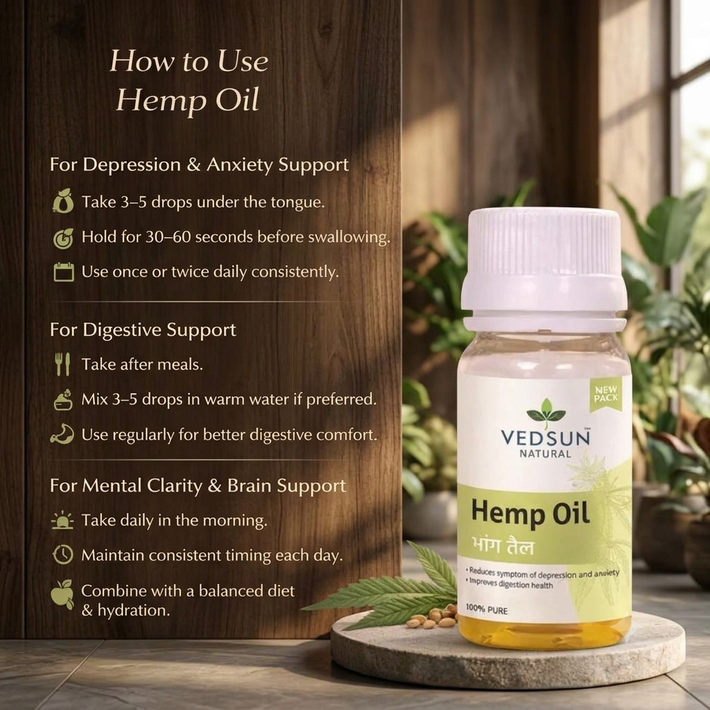 Vedsun Natural Hemp  Oil | Skin & Hair Care | 25ml ( by vedsun )