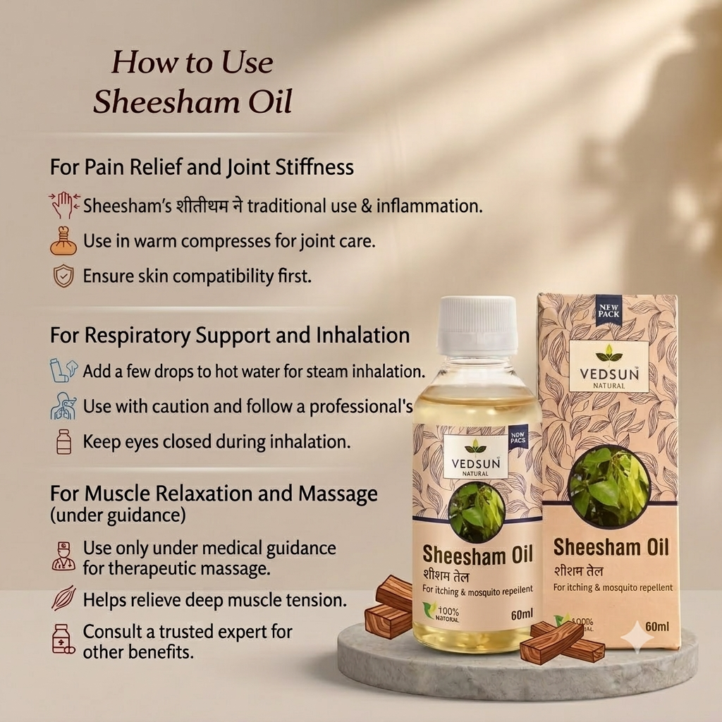 Natural Sheesham Oil |  Mosquito Repellent 60ml (by vedsun)