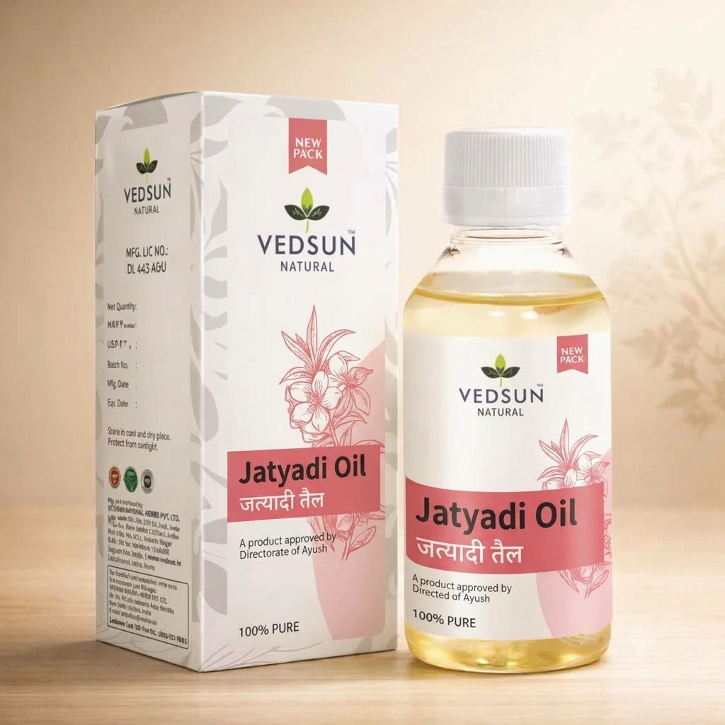 Natural Jatyadi Oil – Pure Herbal Healing Oil 50ml -(by vedsun)