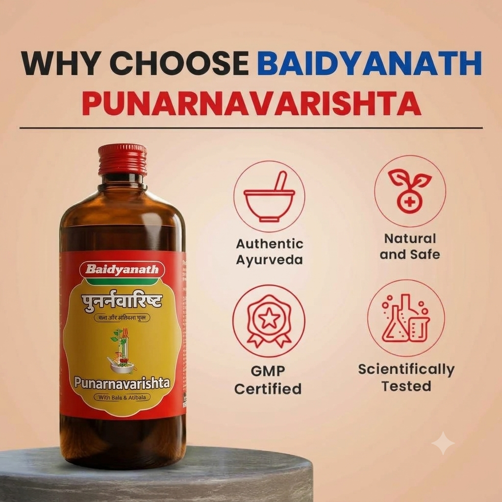Punarnavarishta Ayurvedic Liquid | 450 ml (by baidyanath)