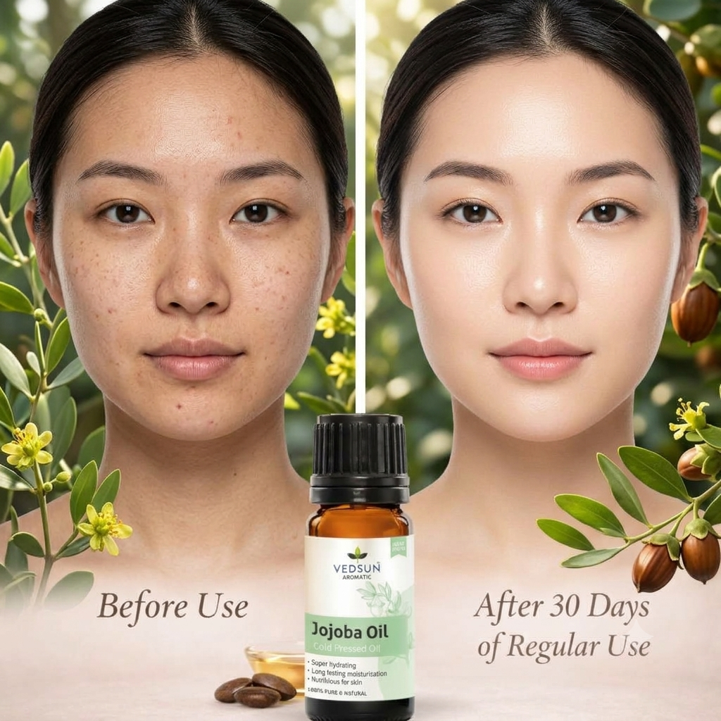 Natural Jojoba Oil | Nourishing Oil for Hair, Skin & Scalp 10ml ( by vedsun)