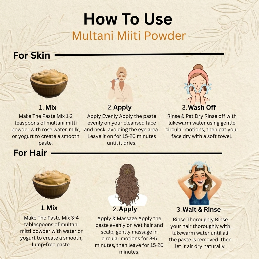 Vedsun Natural Multani Mitti | Pure Clay for Face & Hair Care 100g