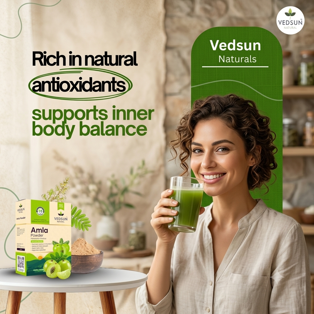 Vedsun Pure Amla Powder Natural Indian Gooseberry for Hair & Skin 100g