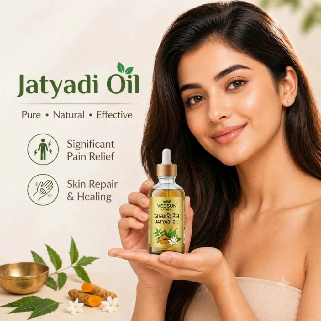 Natural Jatyadi Oil – Pure Herbal Healing Oil 50ml -(by vedsun)