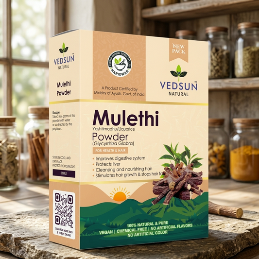 Vedsun Natural Mulethi Powder | Ayurvedic Skin & Hair Care 100g
