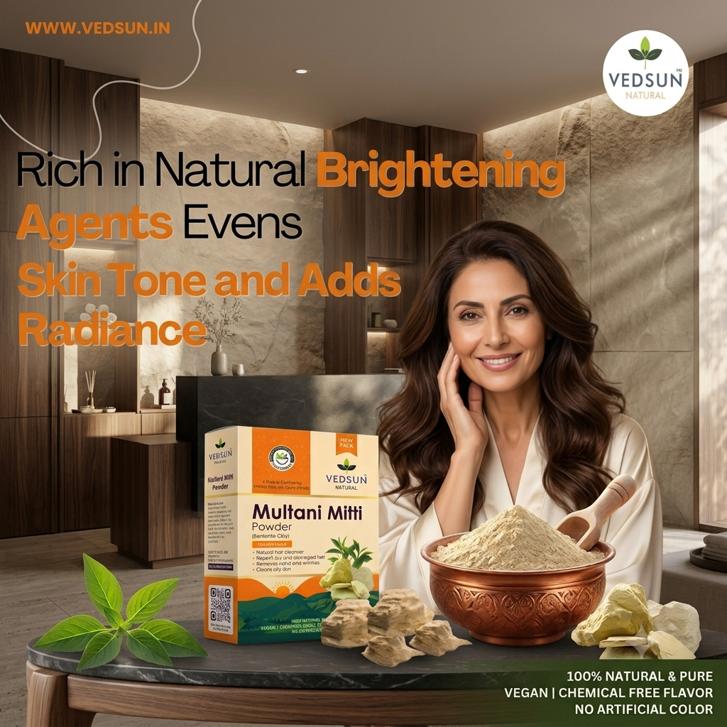 Vedsun Natural Multani Mitti | Pure Clay for Face & Hair Care 100g