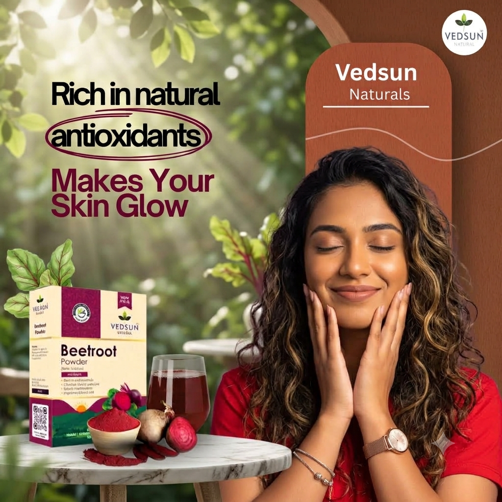 Vedsun Pure Beetroot Powder | Natural Wellness & Skin Care 100g