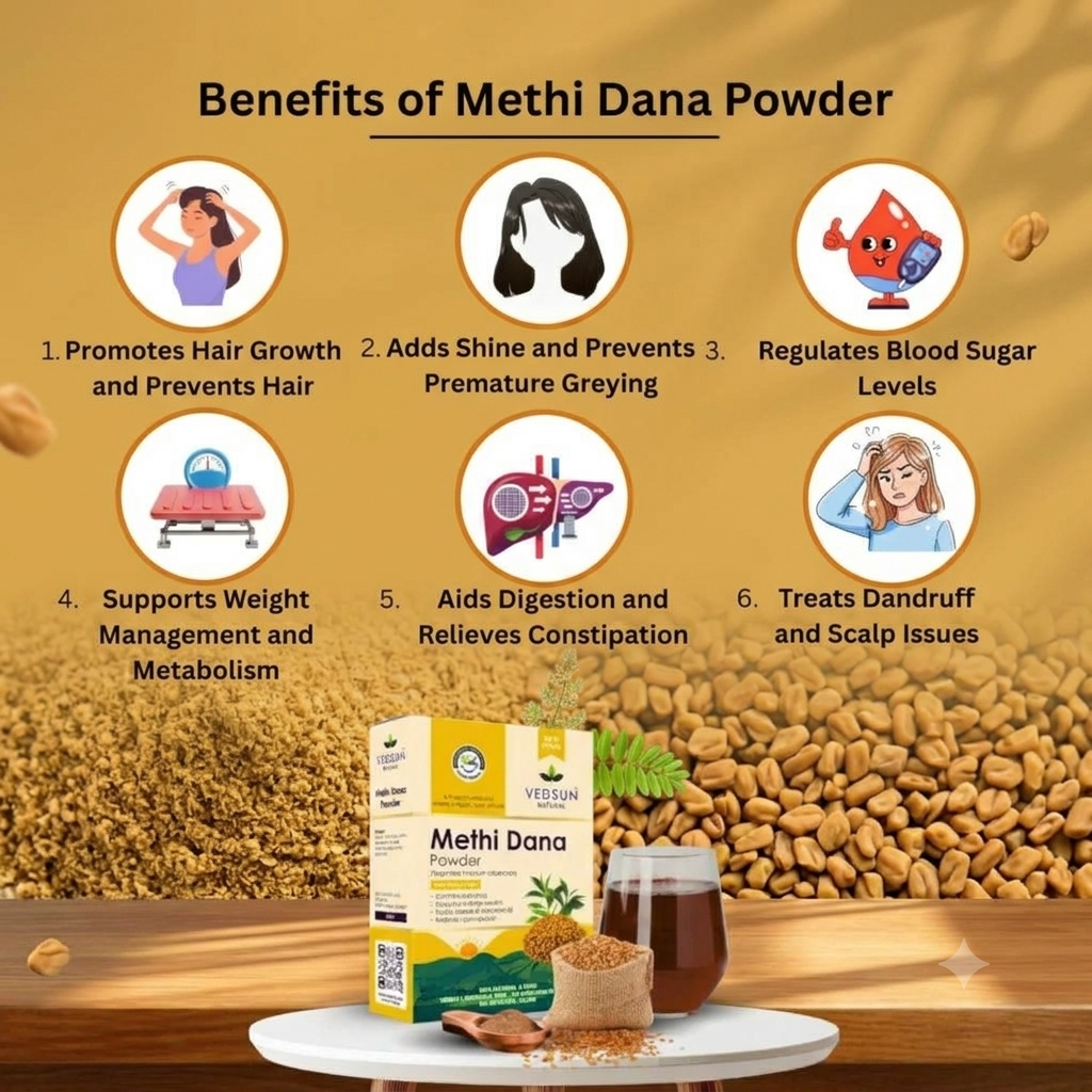 Methi Dana Powder For Healthy & Hair 100g ( by vedsun )