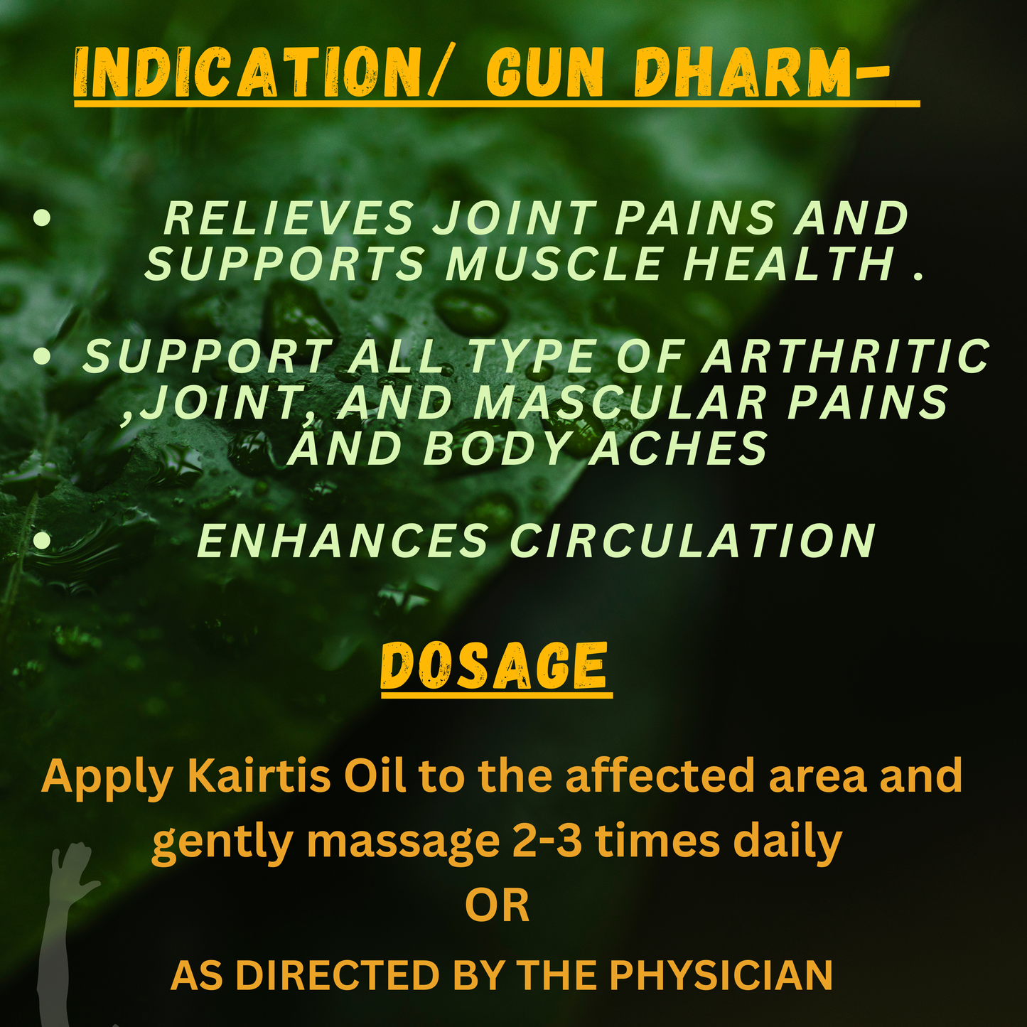 KAIRTIS OIL (For MUSCLE & JOINT PAIN RELAXATION (By- KAIRALI AYURVEDIC PRODUCTS, pack contains- KAIRTIS OIL (110 ML) and 2- POTLIS (80-Grams each))