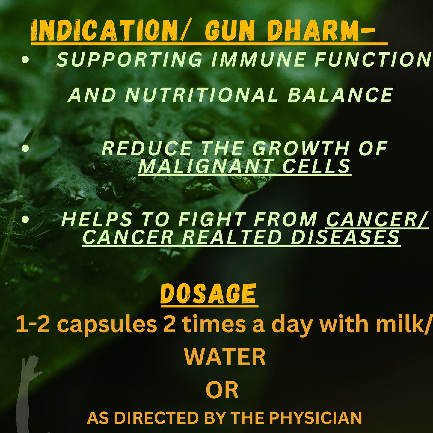 CRUEL CAPSULES (HELPS TO FIGHT FROM CANCER/ CANCER REALTED DISEASES) (By- UNJHA AYURVEDIC PHARMACY, 30- CAPSULES)