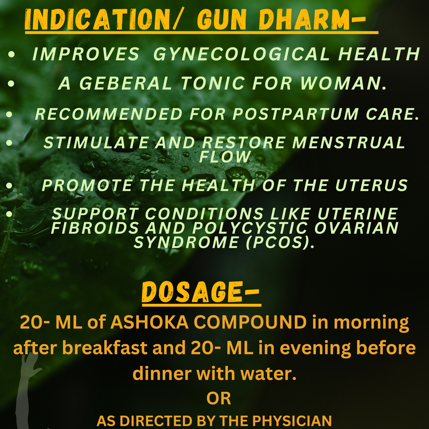 ASHOKA COMPOUND ( FOR FEAMLE CARE) (By- SANDU BROTHERS, 450- ML)