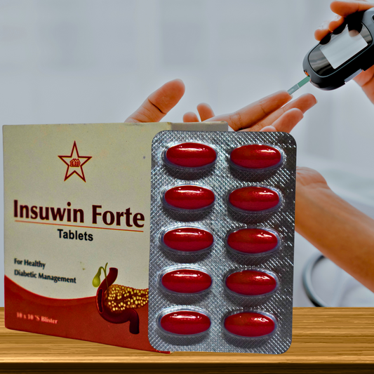 INSUWIN FORTE (regulates BLOOD SUGAR LEVEL) (By- SKM SIDDHA and AYURVEDHA, 100- TABLETS)