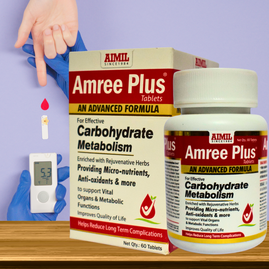 AMREE PLUS (For controlling BLOOD SUGAR LEVELS) (By- AIMIL PHARMACEUTICALS, 60- TABLETS)