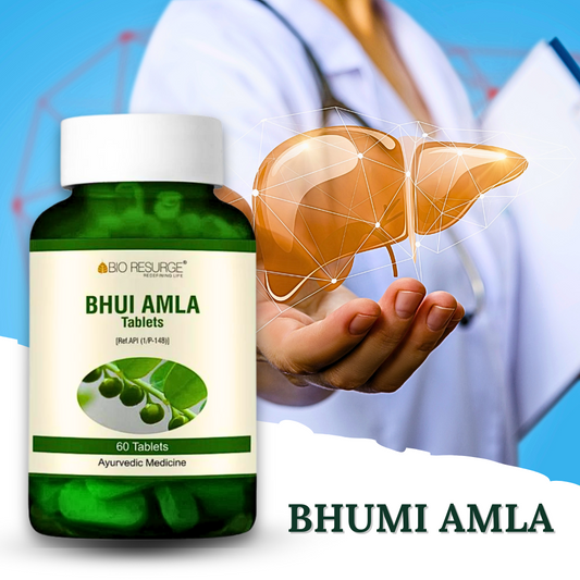 BHUMI AMLA ( For improving conditions associated with FATTY LIVER) ( BY -BIO RESURGE, 60 TABLETS )