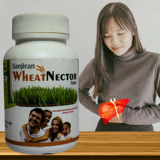 WHEAT NECTOR TABLETS (FOR IMPROVING CONDITIONS LIKE FATTY LIVER) (WHEAT GRASS TABLETS) (By- SANJIVAN ANUSANDHAN, 100- Tablets)