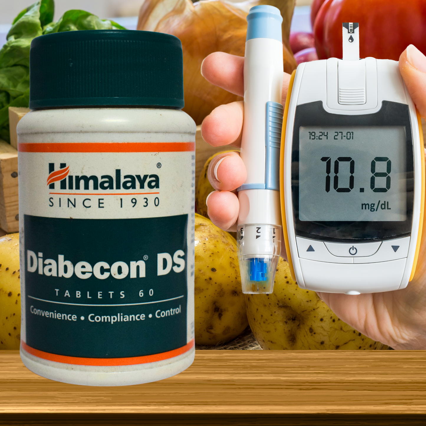 DIABECON Ds (For REGULATING BLOOD SUGAR LEVELS) (By- HIMALAYA, 60- Tablets)