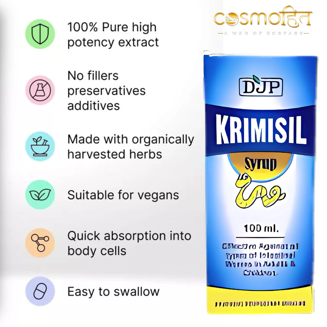 KRIMISIL SYRUP ( Against Intestinal Worms ) ( BY JAGGI PHARMA , 100ML )-Cosmoहित Ayurved