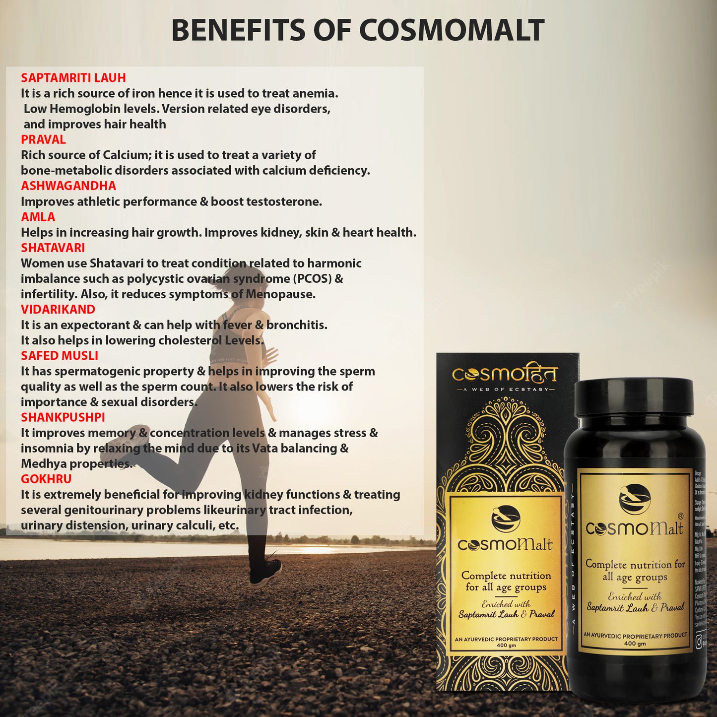 CosmoMALT (For overall well-being and Nutrition)(400- Grams)