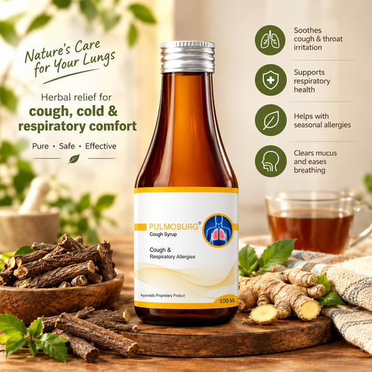 Bio Resurge Pulmosurg Syrup | Ayurvedic Cough & Respiratory Care | 100ml