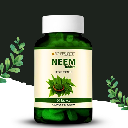 Neem Tablets by Bio Resurge – Ayurvedic Herbal Supplement for Natural Skin Care and Immune Health Support – 60 Tablets Pack"