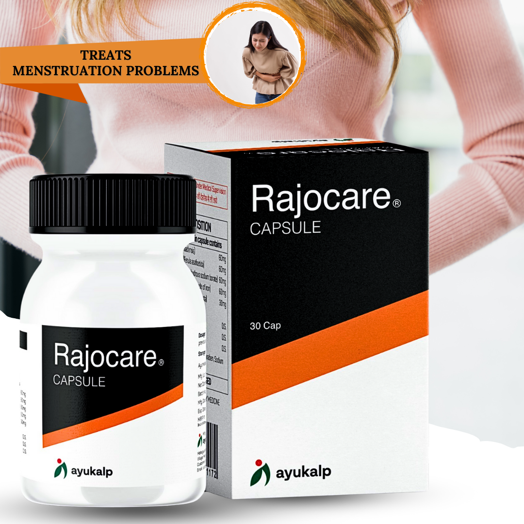 RAJOCARE CAPSULE ( regulates menstrual cycle ) (BY AYUKALP ,100CAPSULE)-Cosmoहित Ayurved
