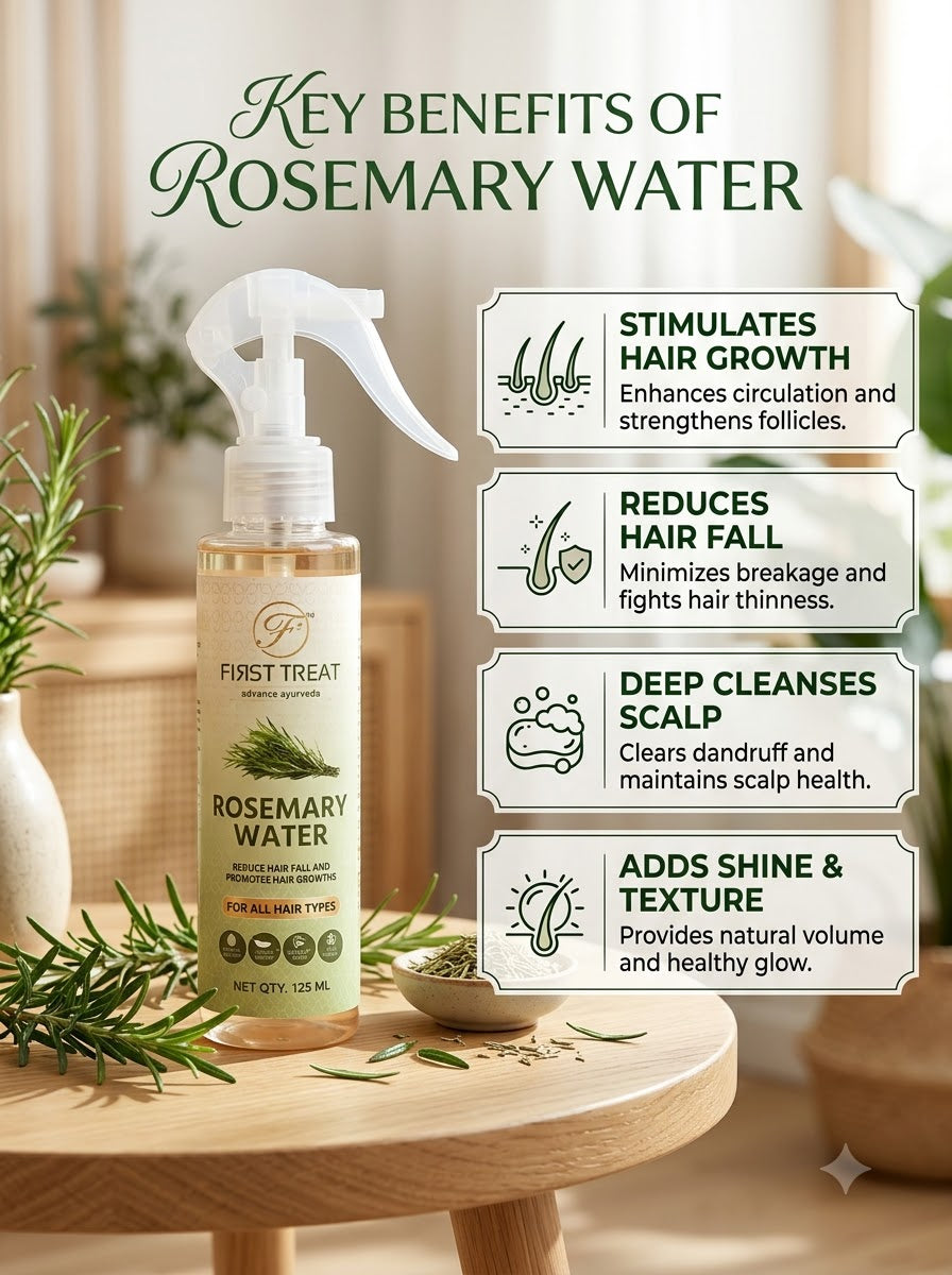 Rosemary Water Spray for Hair Growth  125ml  (by first treat )