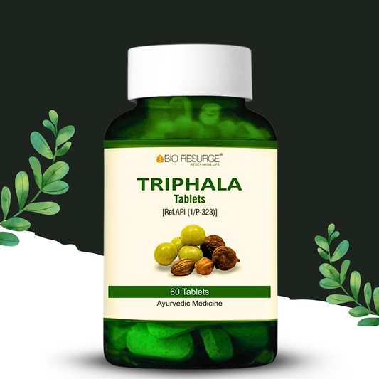 "Triphala Tablets by Bio Resurge – 60 Ayurvedic Tablets for Digestive Cleanse, Detox & Gut Health Support – Natural Immunity Booster | Available on Cosmohit Ayurved"