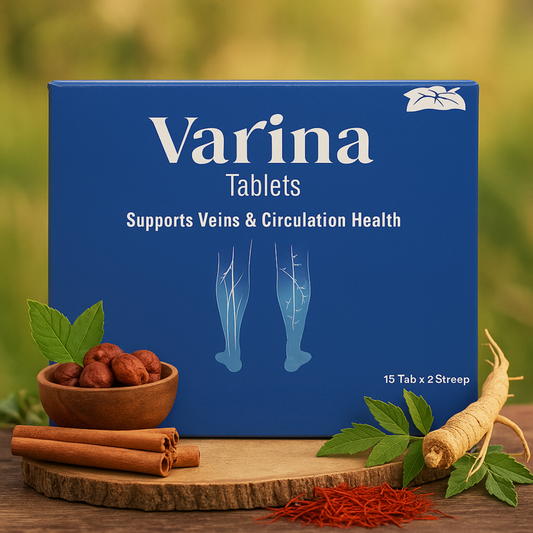 "Varina Tablets – Ayurvedic Support for Varicose Veins, Swelling & Circulation | Paras Herbal Pharma"