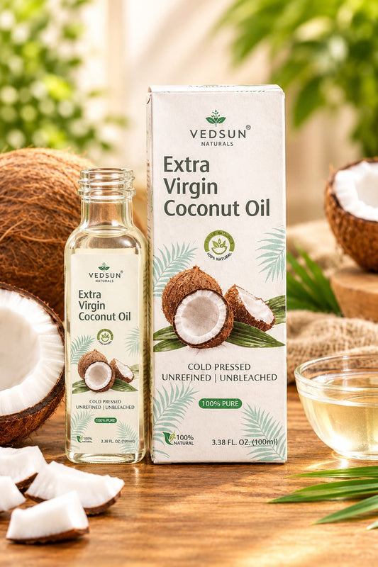 Vedsun Extra Virgin Coconut Oil – Cold Pressed & Pure Coconut Oil 100ml