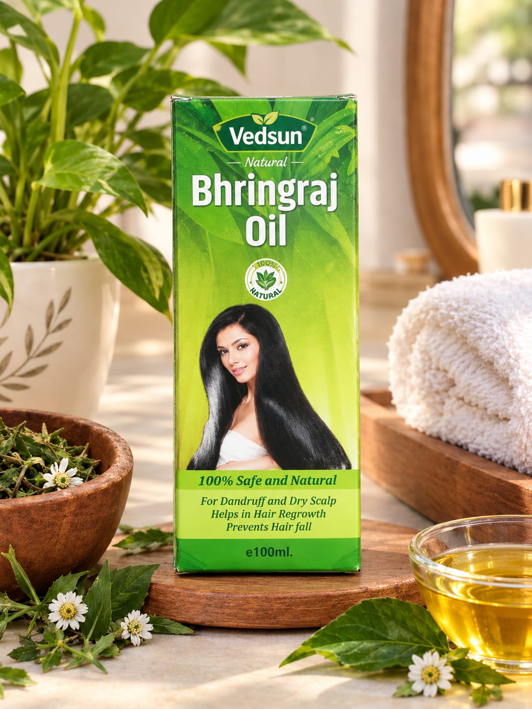 Vedsun Bhringraj Hair Oil | Ayurvedic Hair & Scalp Care | 100ml