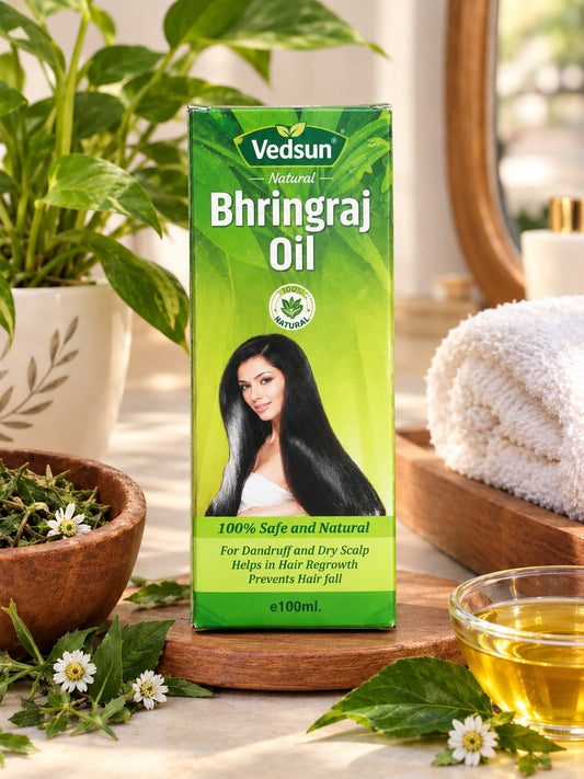 Vedsun Bhringraj Hair Oil | Ayurvedic Hair & Scalp Care | 100ml