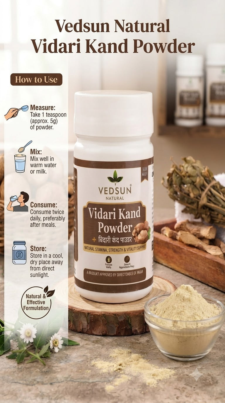 Vedsun Vidarikand Powder | Natural Ayurvedic Herbal Powder 100g