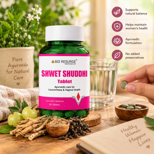 Shwet Shuddhi Tablets – Traditional Herbal Support for Vaginal Health 45gm