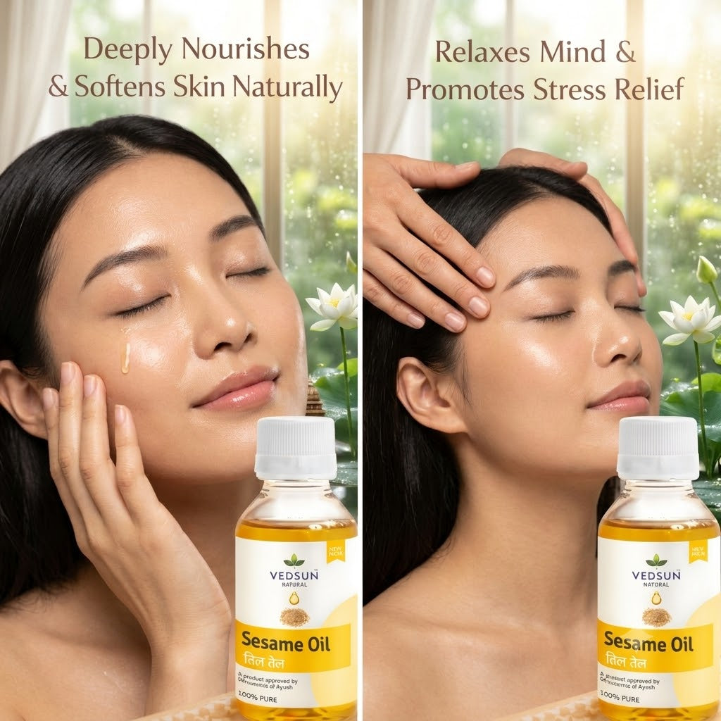 Vedsun Pure Sesame Oil (Til Oil) –  natural , Hair & Skin Care 100ml