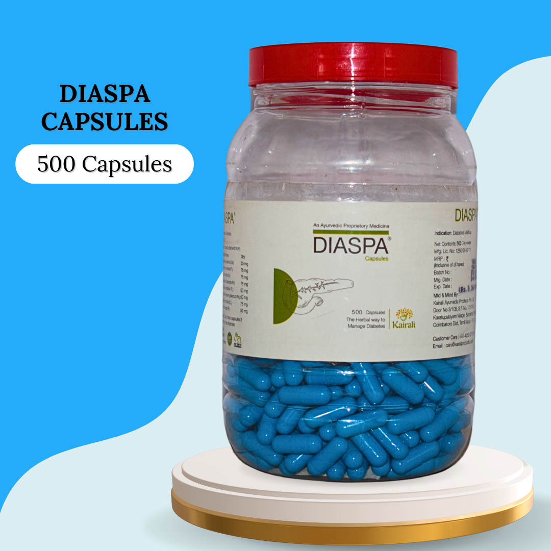 DIASPA Capsules by Kairali Ayurvedic – Herbal Wellness Supplement (500 Capsules)-Cosmoहित Ayurved