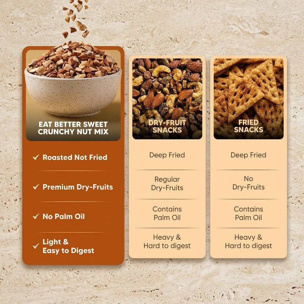 Natural Sweet & Crunchy Nut Mix – Sweetened with Dates 100gm