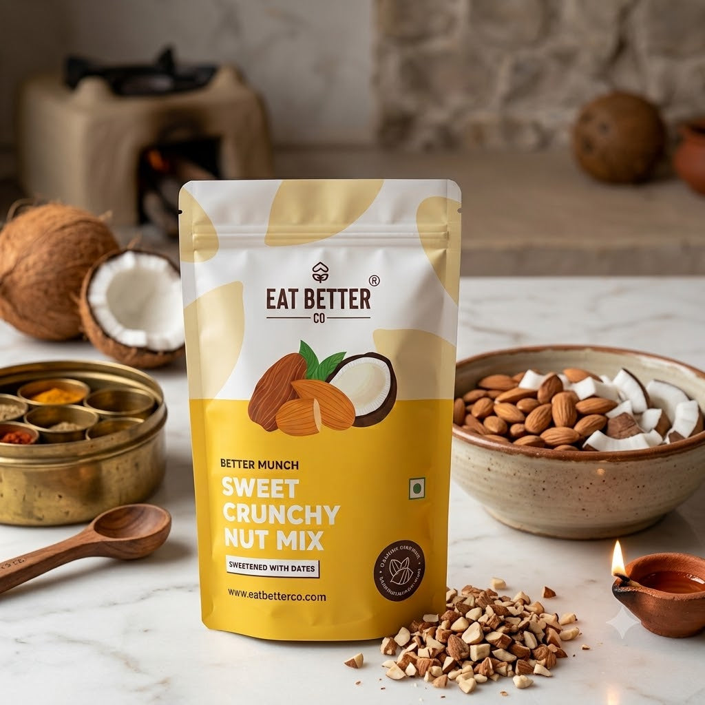 Natural Sweet & Crunchy Nut Mix – Sweetened with Dates 100gm