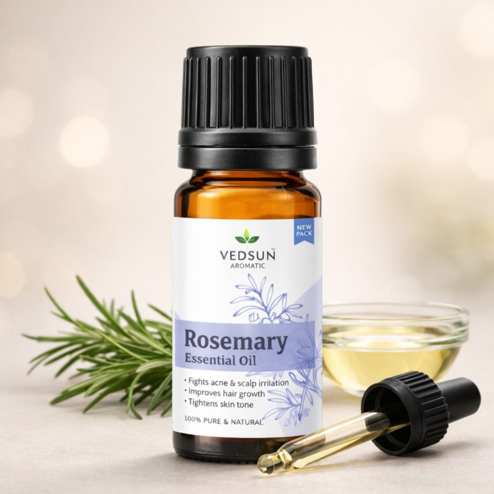Vedsun Natural Rosemary Essential Oil | Hair & Scalp Care | 10ml