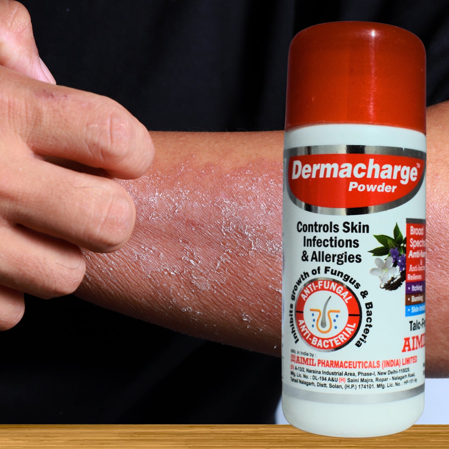 DERMACHARGE DUSTING POWDER (TO CONTROL SKIN INFECTION & ALLERGIES) (By- AIMIL PHARMACEUTICALS, 50- Grams))-Cosmoहित Ayurved