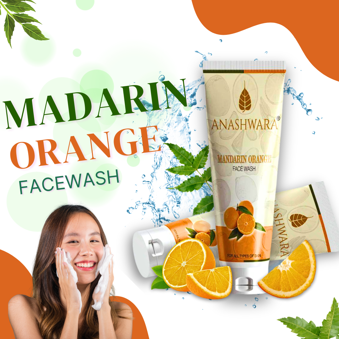 ANASHWARA  MANDARIN ORANGE FACE WASH (ANTI BLEMISHES & SKIN WHITENING )(BY - BIO RESURGE , 100ML )