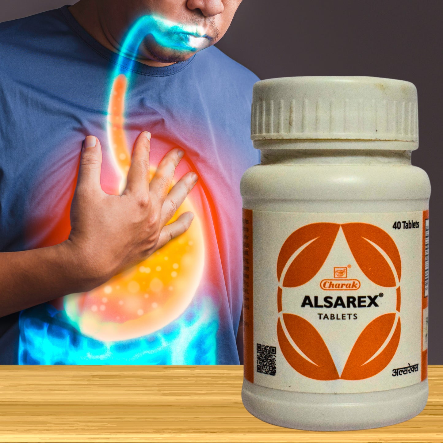 ALSAREX (helps in Hyper Acidity)  (By-CHARAK PHARMA, 40- Tablets)