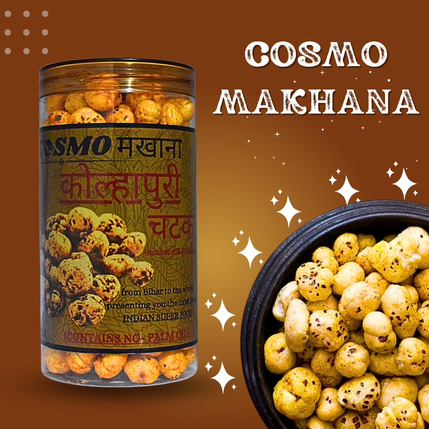 COSMO MAKHANA, KOHLA PURI CHATKA (ENRICHED WITH TOMATOES) (80- Grams)