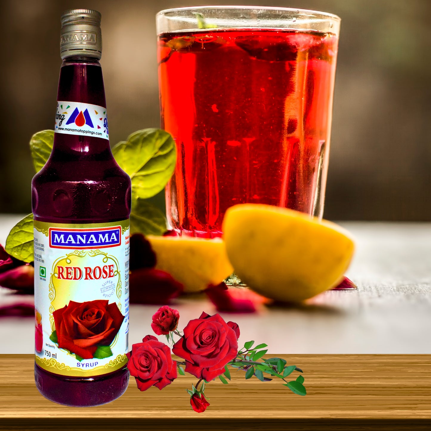 RED ROSE THANDAI (By- MANAMA FARMS & FOODS, 1-Ltr)