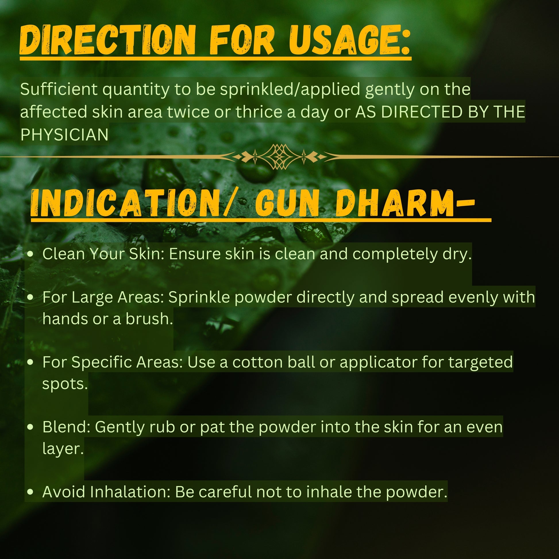 DERMACHARGE DUSTING POWDER (TO CONTROL SKIN INFECTION & ALLERGIES) (By- AIMIL PHARMACEUTICALS, 50- Grams))-Cosmoहित Ayurved