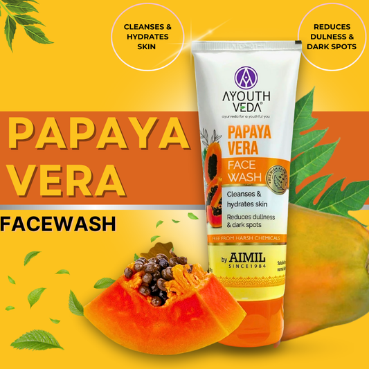 PAPAYA VERA FACE WASH  ( BY AMIL AYOUTHVEDA , 100ML)