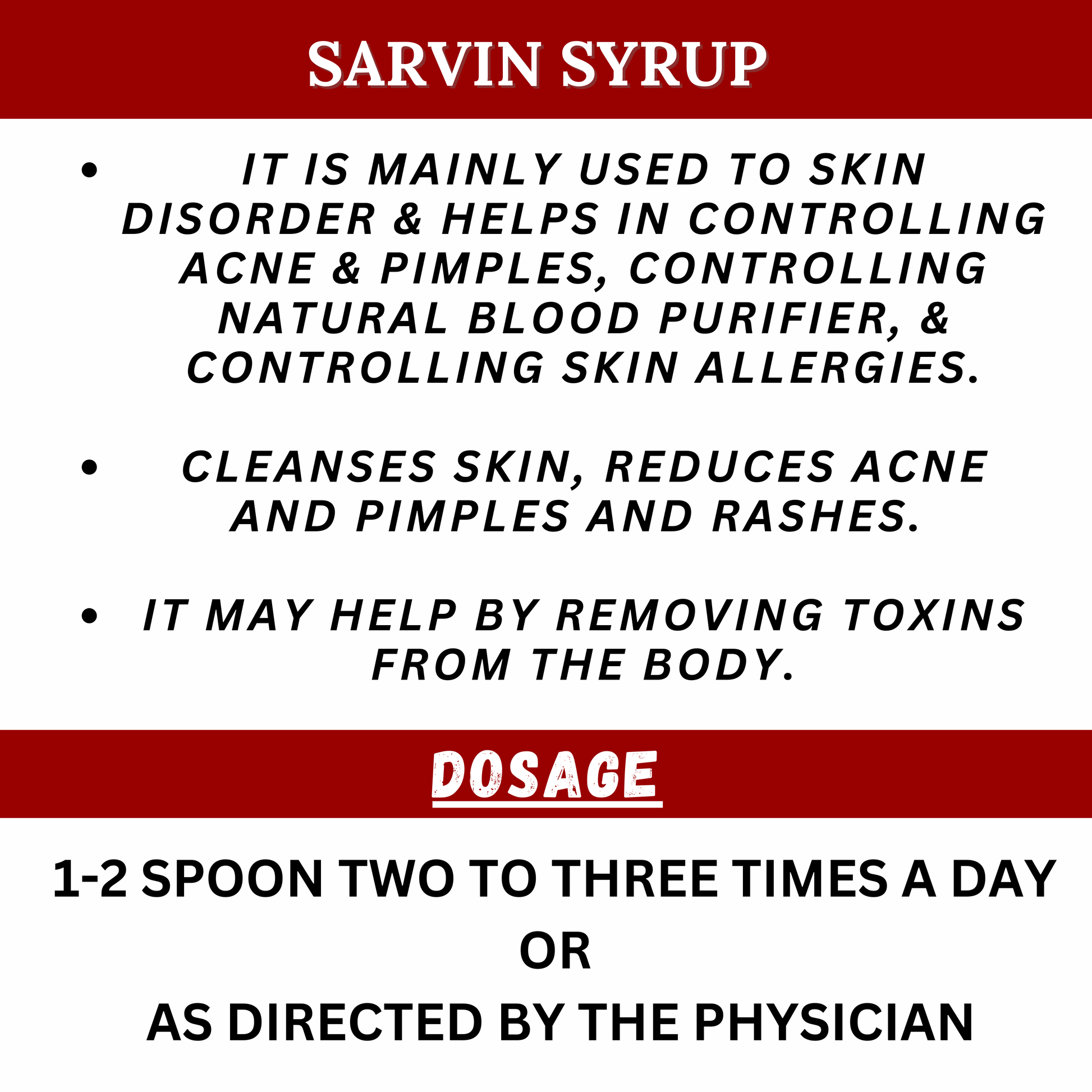 "Multani Sarvin Syrup – Ayurvedic Detox Tonic for Blood Purification, Skin Clarity & Acne Relief – 200ml Bottle with Dosage Guide | Shop Herbal Skin Support at Cosmohit Ayurved"