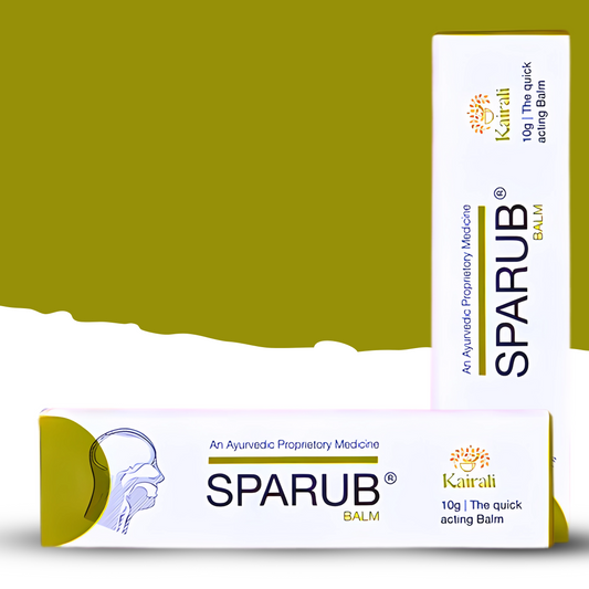 "Sparub Balm by Kairali – 10g Ayurvedic Balm for Headache, Cold, Muscle Pain & Joint Stiffness – Herbal Pain Relief Formula | Available at Cosmohit Ayurved"
